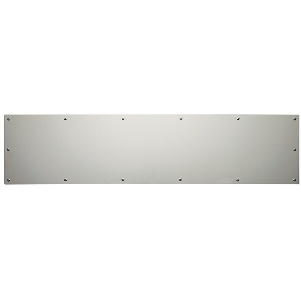 8" x 34" Standard Duty Metal Kick Plate Satin Chrome Finish